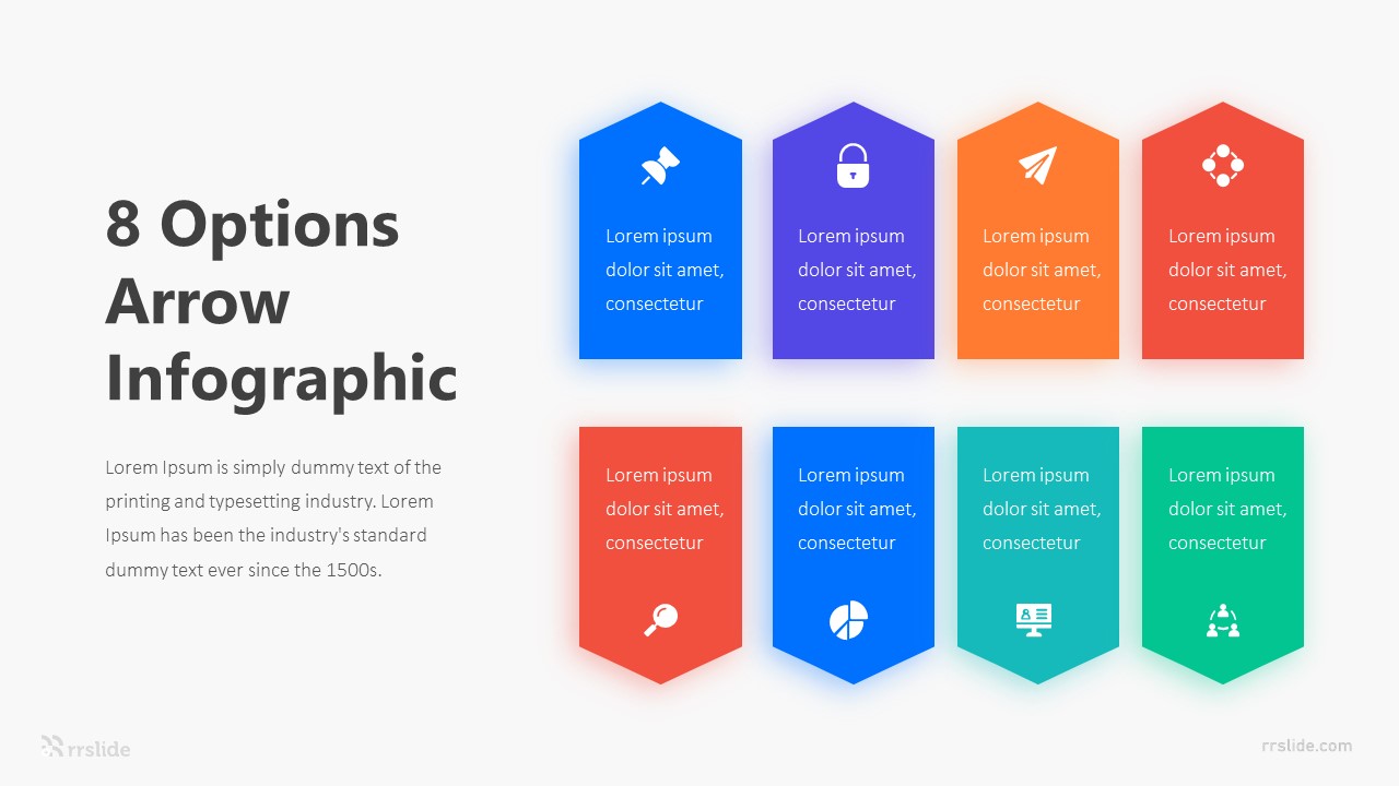 8 Options Arrow Infographic Template