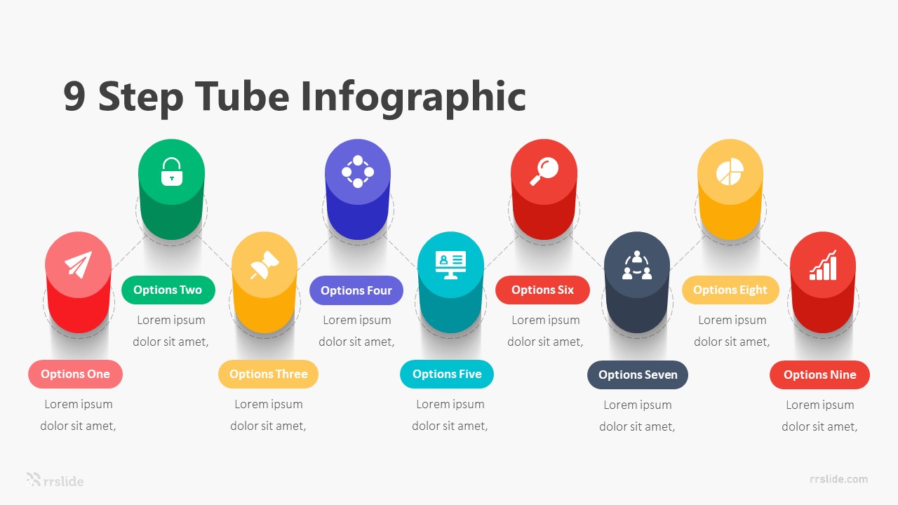9 Step Tube Infographic Template