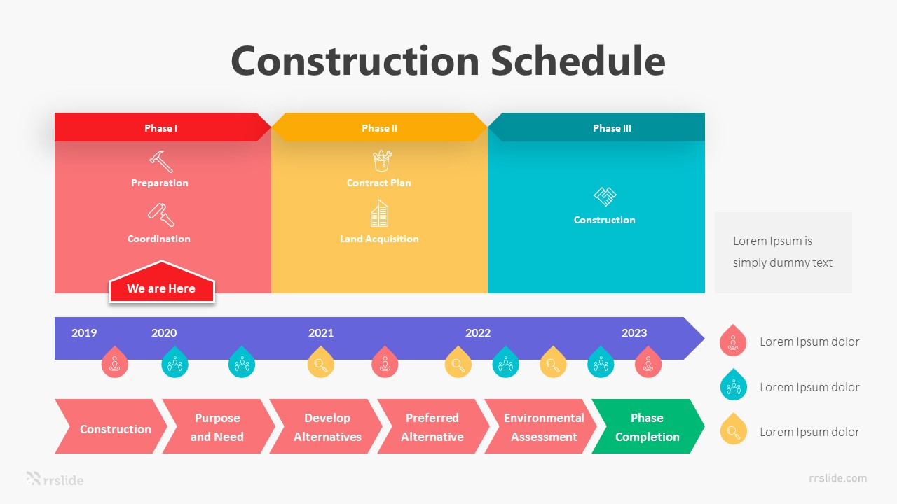 Construction Schedule Infographic Template