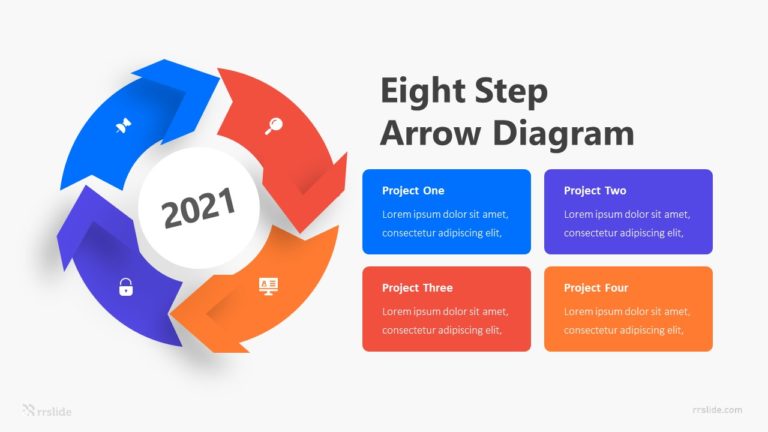 Eight Step Arrow Diagram Infographic Template
