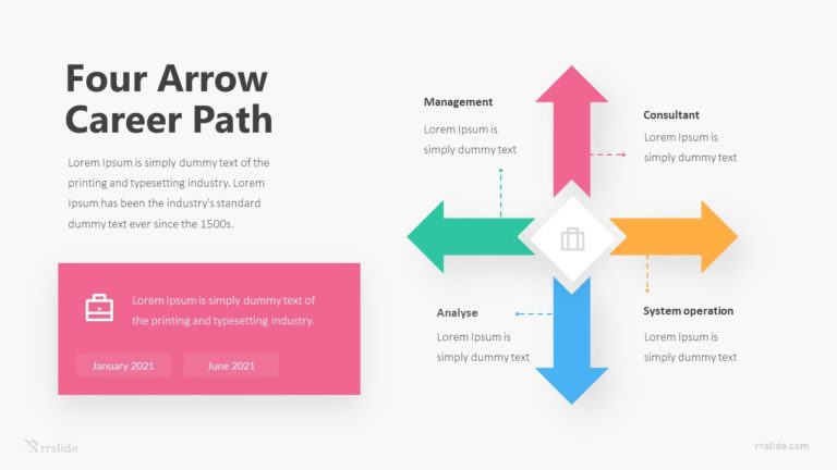 Four Arrow Career Path Infographic Template