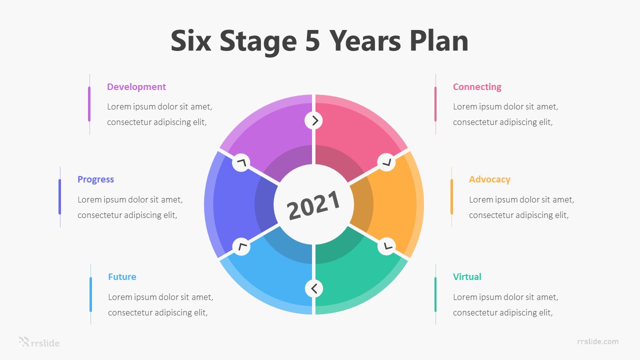 Six Stage 5 Years Plan Infographic Template