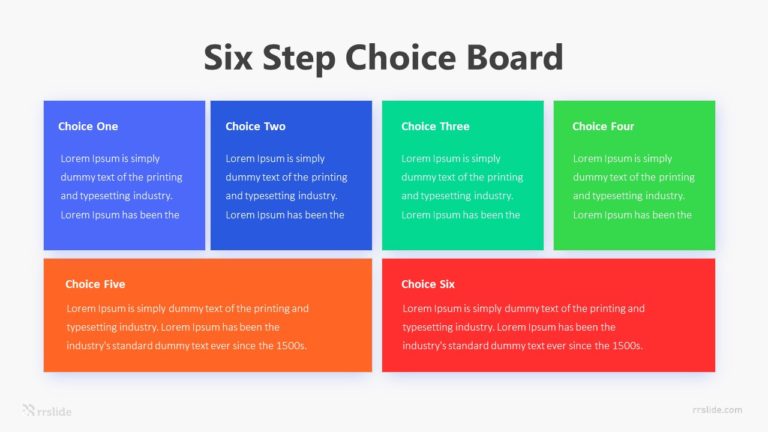 Six Step Choice Board Infographic Template