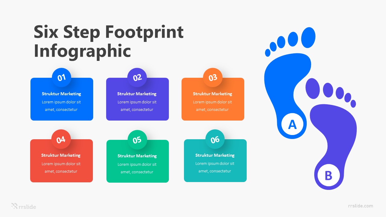 Six Step Footprint Infographic Template