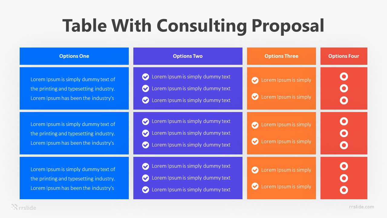 Table With Consulting Proposal Infographic Template