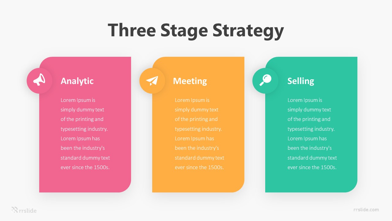 Three Stage Strategy Infographic Template