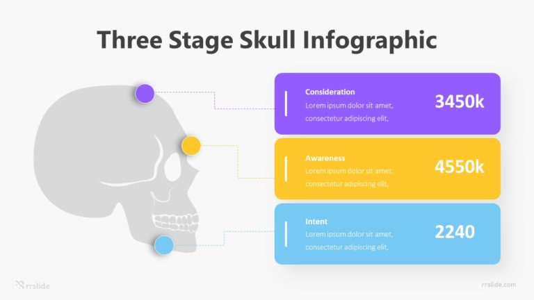 Three Stage Skull Infographic Template