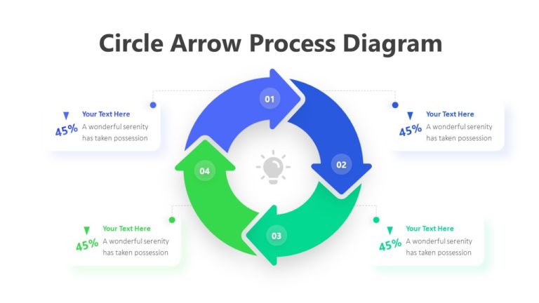 Circle Arrow Process Diagram Infographic Template