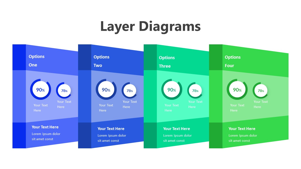 4 Layer Diagrams Infographic Templates