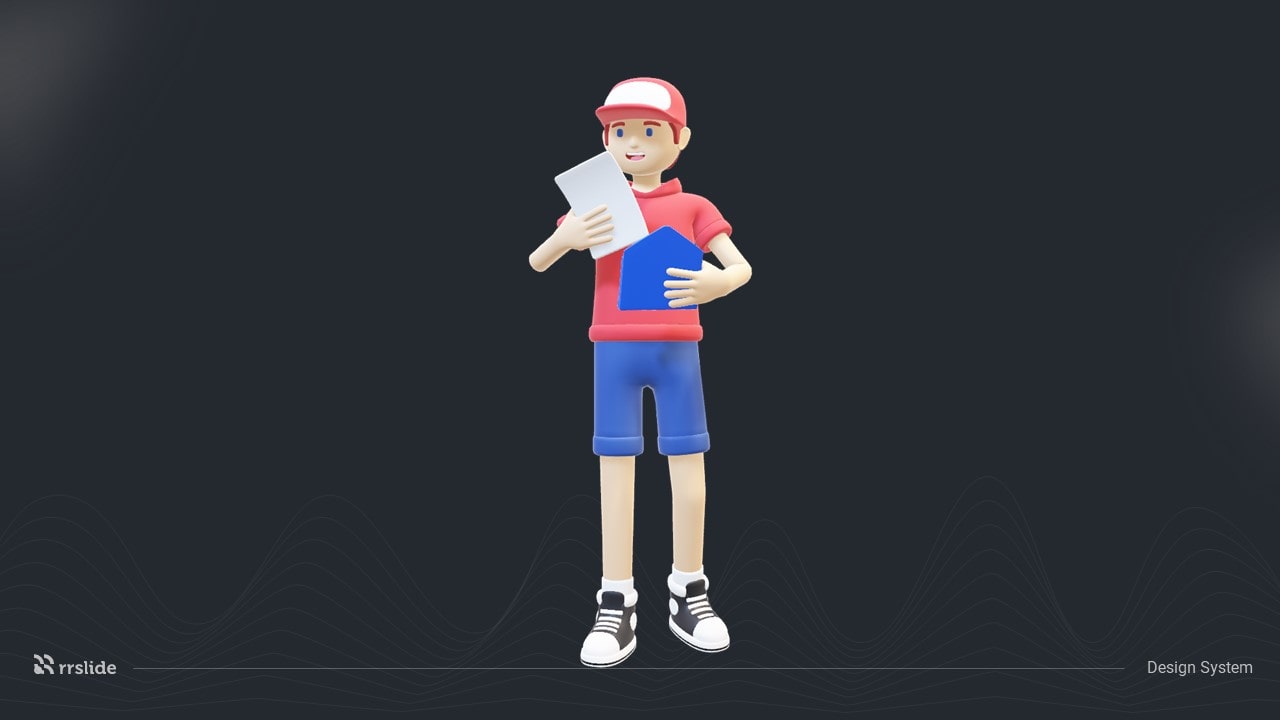Boy Casual With Paper 3D Assets