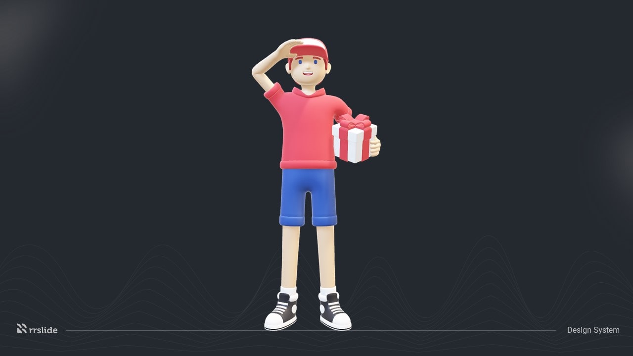 Boy Casual with Gift 3D Assets