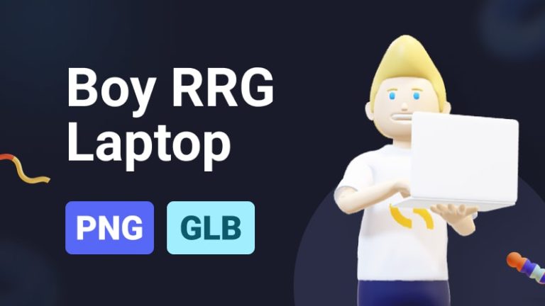 Boy RRG Laptop 3D Assets
