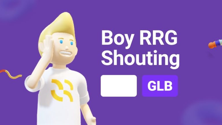 Boy RRG Shouting 3D Assets