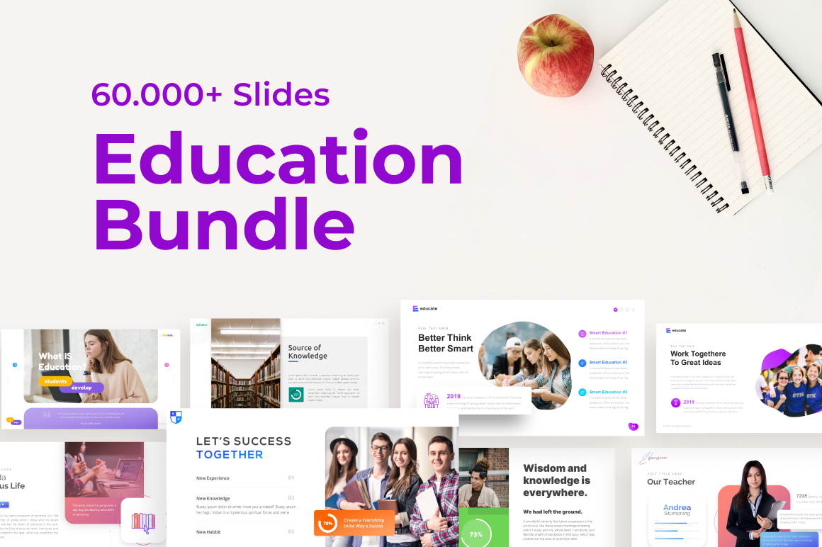 60.000+ Education Bundle PowerPoint Template