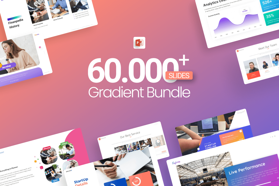60.000+ Gradient Bundle PowerPoint Templates