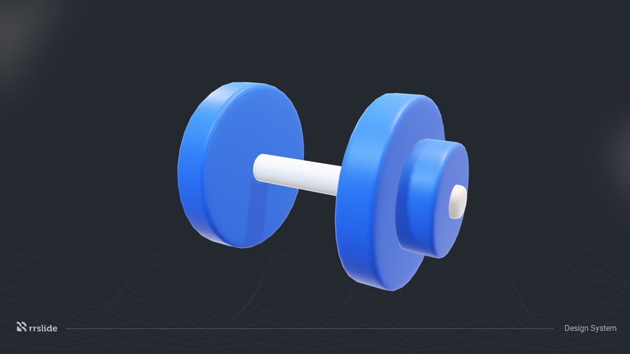 Icon Dumbbell 3D Assets