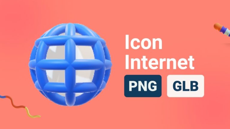Icon Internet 3D Assets