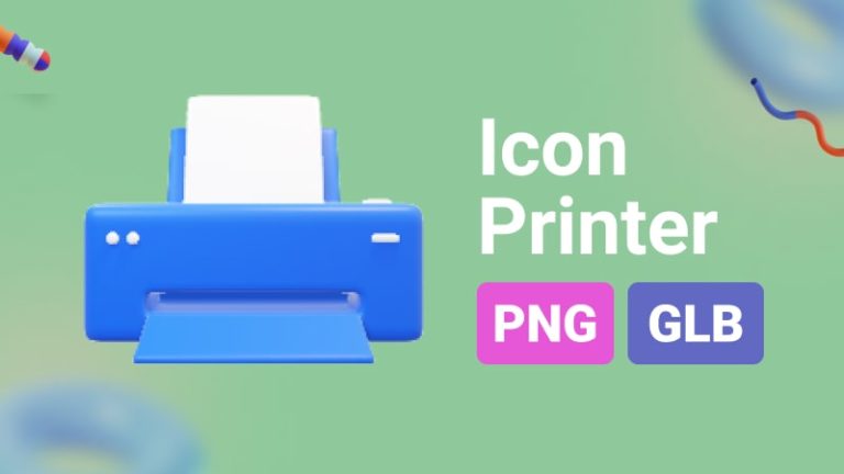 Icon Printer 3D Assets