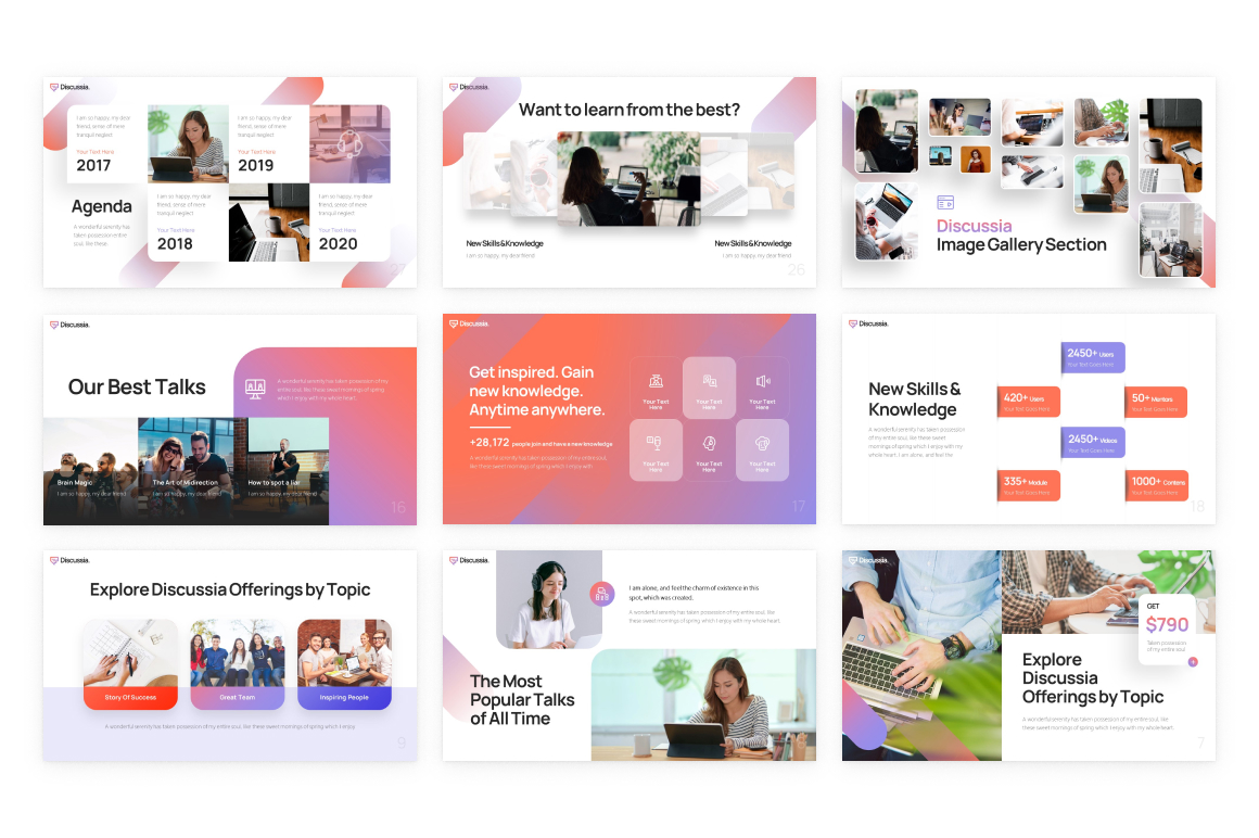 Discussia Multimedia PowerPoint Template