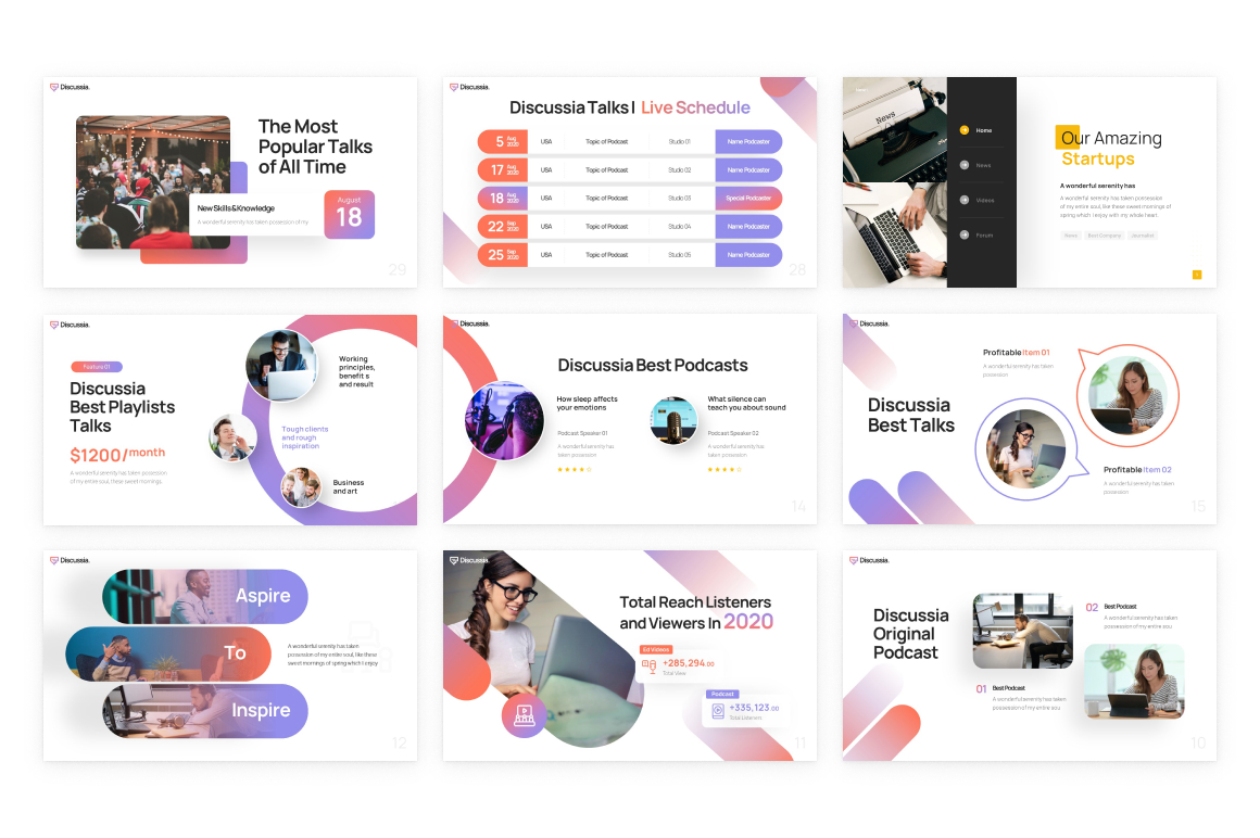 Discussia Multimedia PowerPoint Template