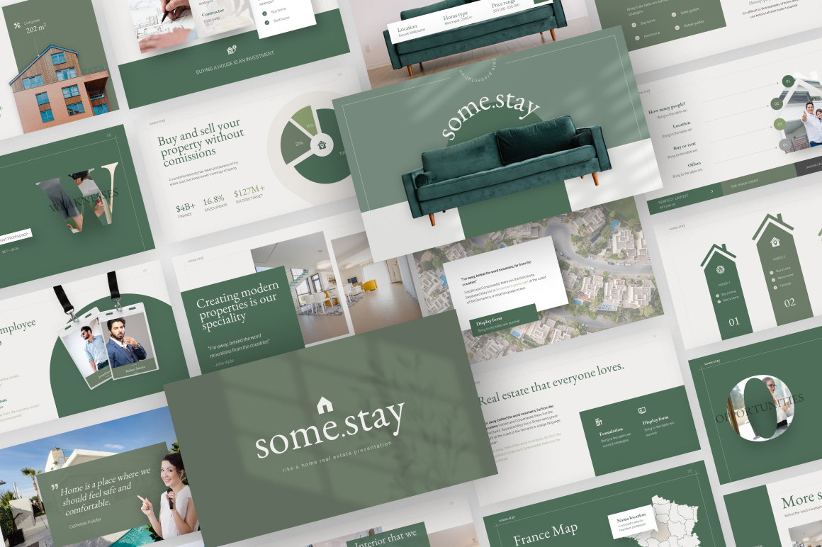 Somestay Real Estate PowerPoint Templates