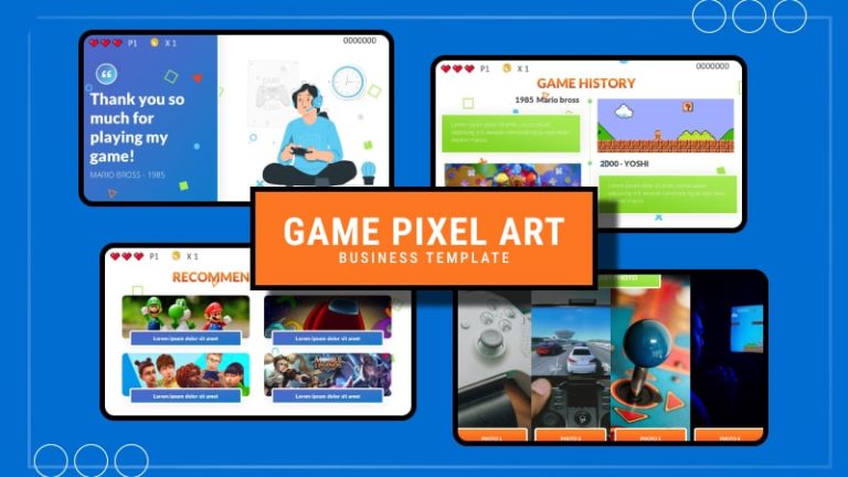 Game Pixel Art Technology PowerPoint Templates