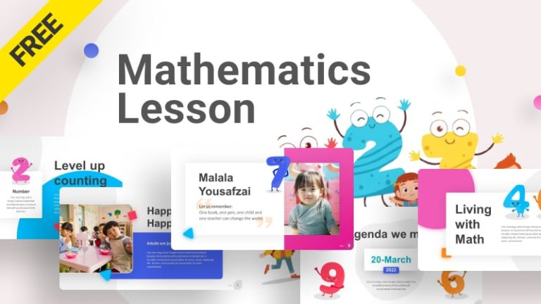 Mathematic Lesson Education PowerPoint Templates-min