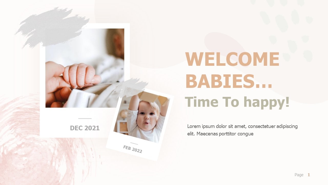 Welcome Baby Service PowerPoint Template