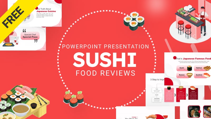 Sushi Food PowerPoint Templates-min