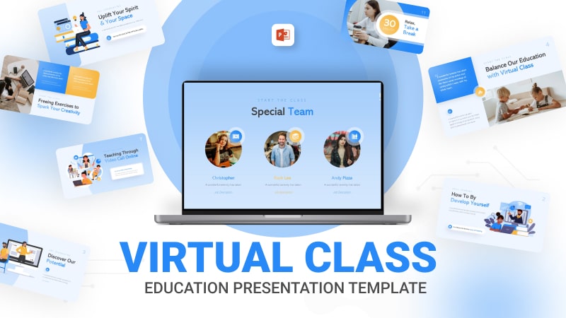 Virtual Class Education PowerPoint Template