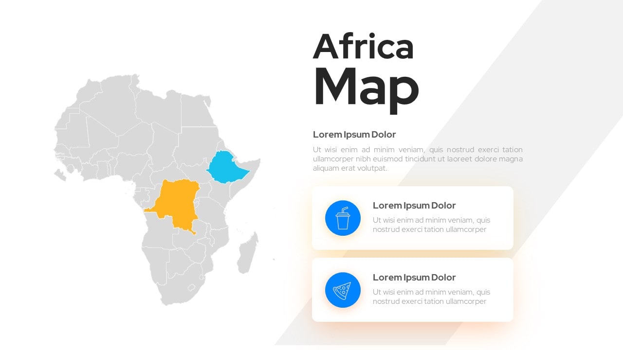 Africa Map Infographic Template