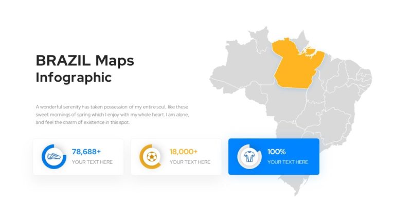 Brazil Map Infographic Template