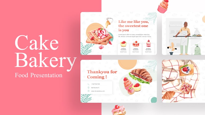 Cake and Bakery Food PowerPoint Templates | PPT & Keynote Templates