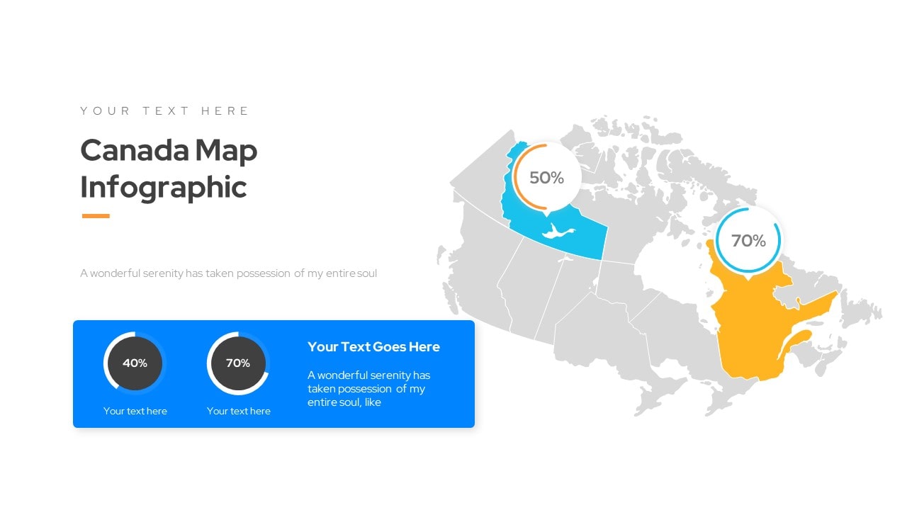 Canada Map Infographic Template