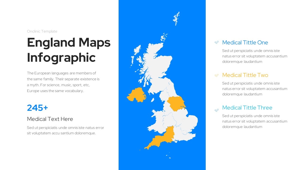 England Map Infographic Template