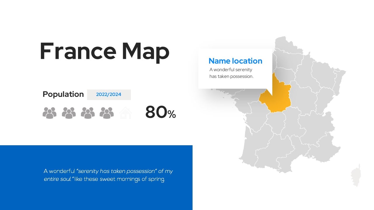 France Map Infographic Template