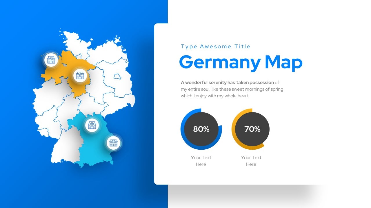 Germany Map Infographic Template