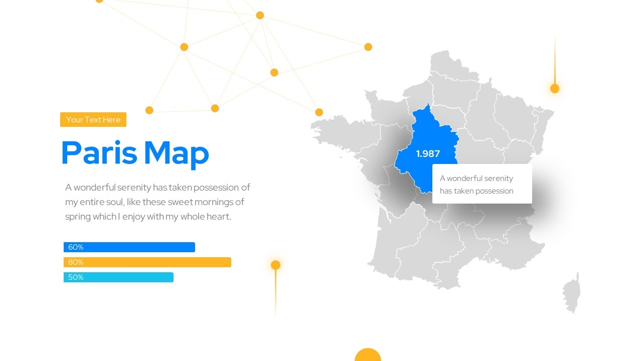Paris Map Infographic Template