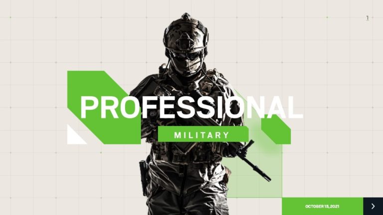 Professional Military Cover Slides