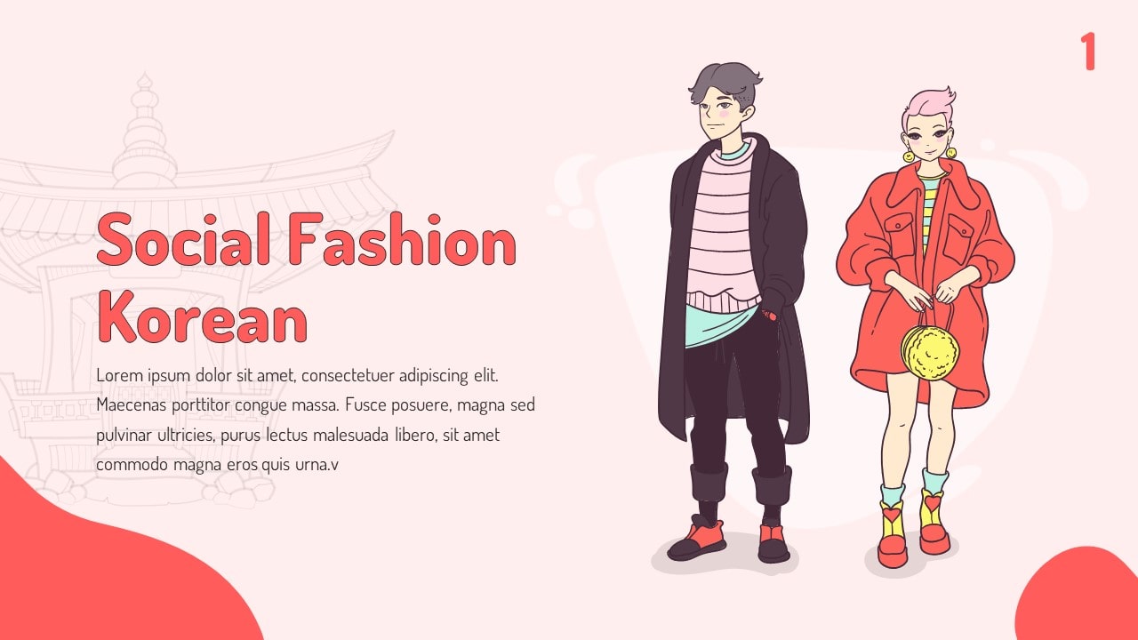 Korean Wave Fashion PowerPoint Templates