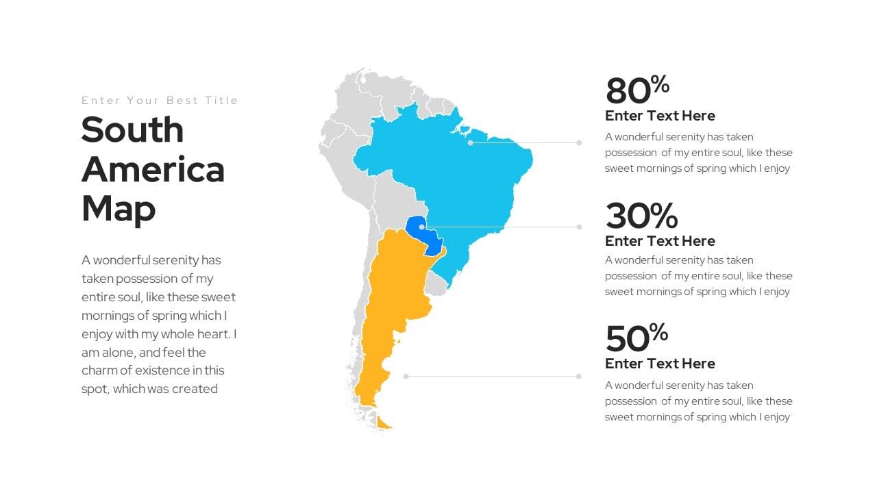 South America Map Infographic Template