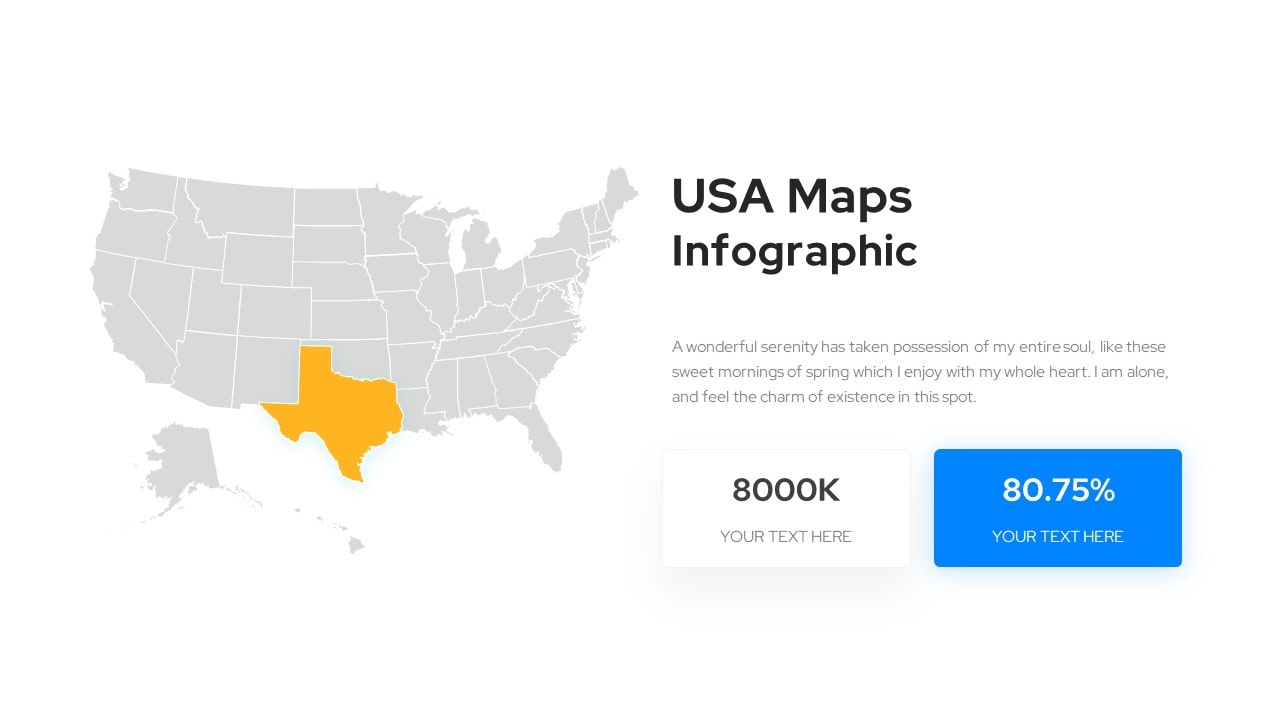 USA Map Infographic Template