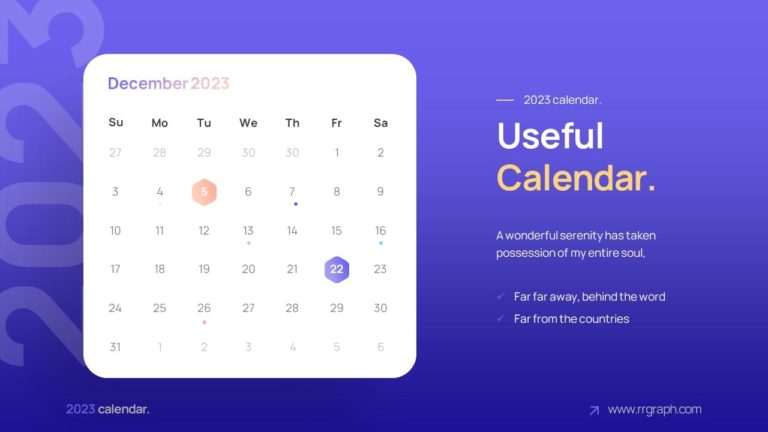 2023 Calendar Slides PPT - December-min