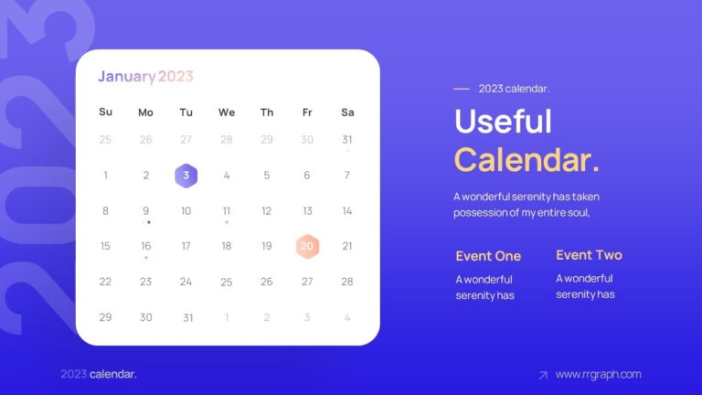 2023 Calendar Slides PPT - January-min
