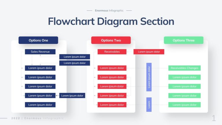 3 Option Flowchart Diagram Infographic