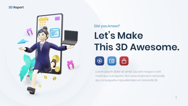 3D Object Design Slides PPT 12