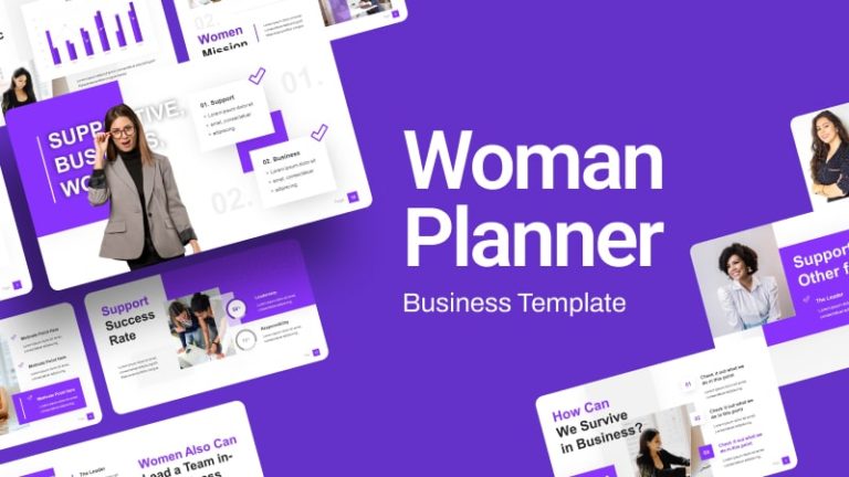 Woman Planner Business PowerPoint templates