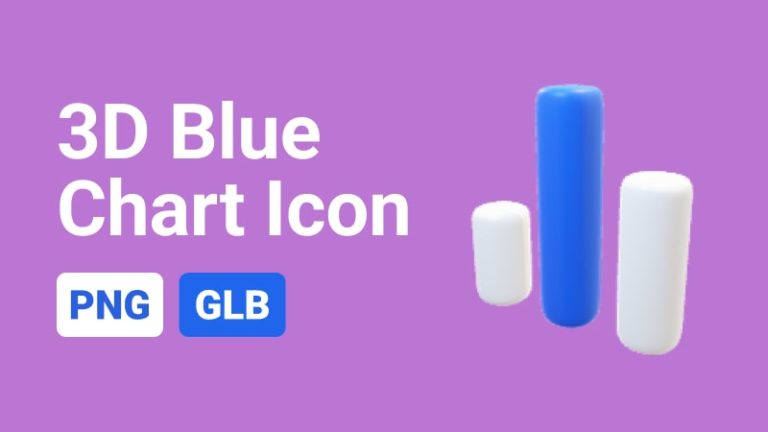 3D Blue Chart Icon-min