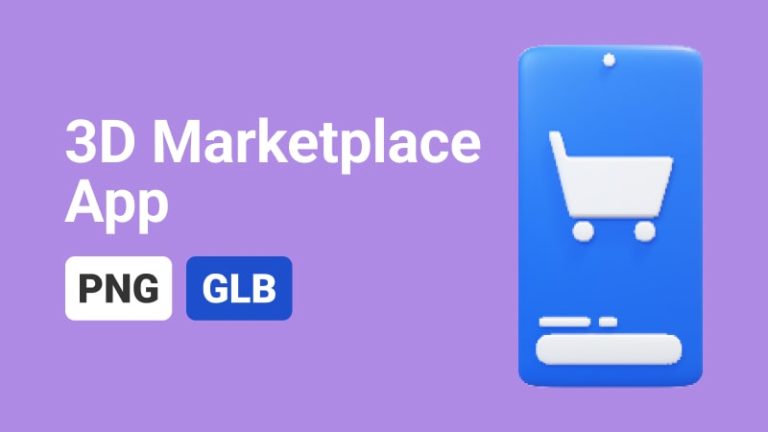 Marketplace App Icon 3D Assets