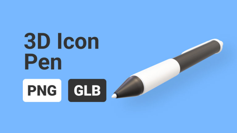 Pen Icon 3D Assets